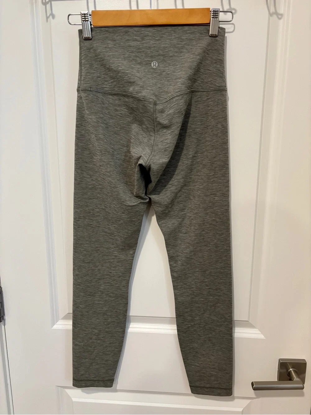 Lululemon Align High-Rise Pant 25” Heathered Grey Sage Red Size 6